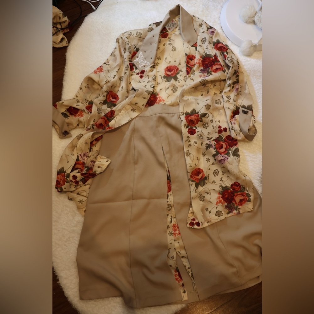Vintage Lacy After Noon By Shell Kepler 4 Piece Set Size Large/12